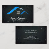 Professionele Custom Black Building Bouw Visitekaartje (Voorkant / Achterkant)