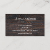 Professionele Custom Black Building Bouw Visitekaartje (Achterkant)