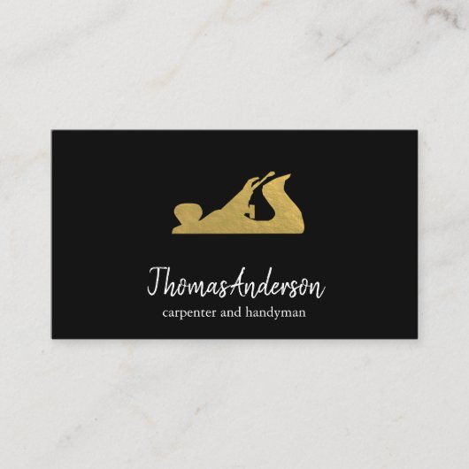 Professionele Custom Black Building Bouw Visitekaartje (Voorkant)