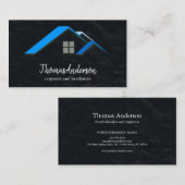 Professionele Custom Black Building Bouw Visitekaartje (Voorkant / Achterkant)