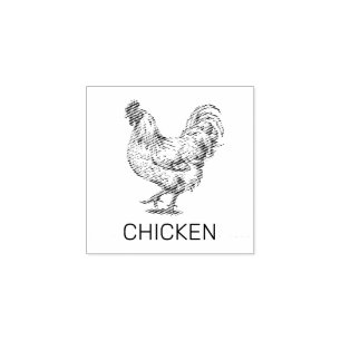 Professionele Custom Chicken Wedding Maaltijd Keuz Rubberstempel