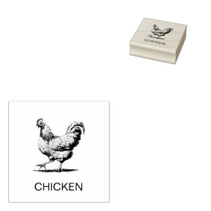Professionele Custom Chicken Wedding Maaltijd Keuz Rubberstempel