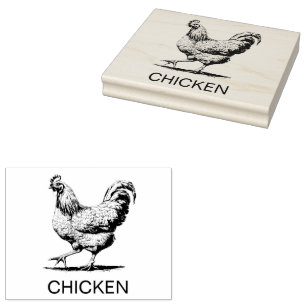 Professionele Custom Chicken Wedding Maaltijd Keuz Rubberstempel