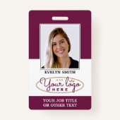 Professionele Custom Logo ID Security Plum Badge (Voorkant)