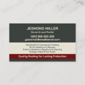 Professionele dakbedekking - Roofer Visitekaartje (Achterkant)