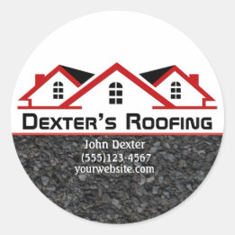Professionele dakbedekking voor bedrijven die zich ronde sticker