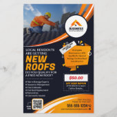 Professionele dakconstructie dakgoot gordels flyer (Voorkant)