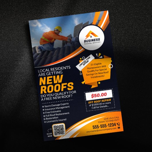 Professionele Dakconstructie Goot Shingles Flyer