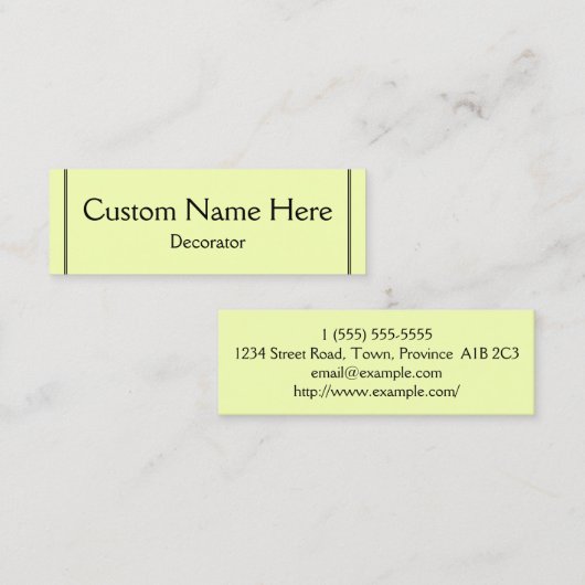 Professionele decorator-Visitekaartje Mini Visitekaartje (Voorkant / Achterkant)