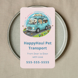 Professionele Dierentransport Huisdier Taxi Chauff Visitekaartje