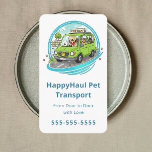 Professionele Dierentransportdienst Huisdier Taxi Visitekaartje