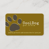 Professionele dierenwinkel. Cool Dog Visitekaartje (Voorkant)
