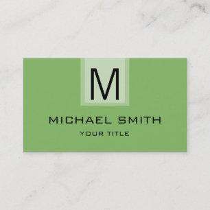 Professionele Dollar Bill Solid Color Monogram Visitekaartje