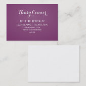 Professionele donkere magenta  raad visitekaartje (Voorkant / Achterkant)