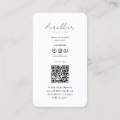 Professionele drone operator Minimal White Modern Visitekaartje (Achterkant)