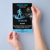 Professionele druk wassen macht schoonmakende huis flyer (Hand)