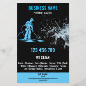 Professionele druk wassen macht washuis flyer (Voorkant)