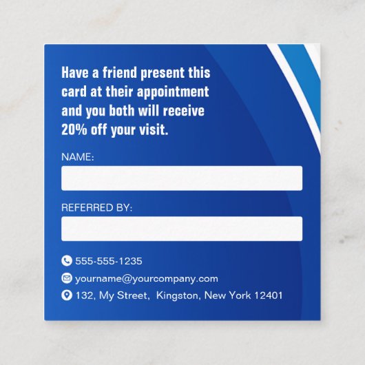 Professionele Druk Wassen & Power Cleaning Aanbevelingskaartje (Achterkant)