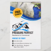 Professionele Druk Wassen & Power Cleaning Flyer (Voorkant)