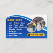 Professionele Druk Wassen & Power Cleaning Visitekaartje (Achterkant)