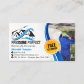 Professionele Druk Wassen & Power Cleaning Visitekaartje (Voorkant)