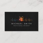 Professionele Drums Heartbeat Drummer Visitekaartje (Voorkant)