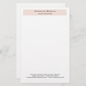 Professionele Duidelijke Moderne Minimalist Briefpapier (Voorkant / Achterkant)