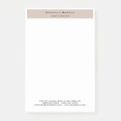 Professionele Duidelijke Moderne Minimalist Post-it® Notes (Voorkant)