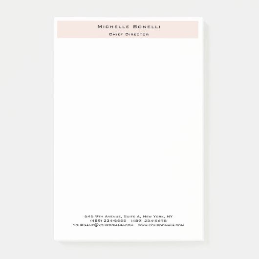 Professionele Duidelijke Moderne Minimalist Post-it® Notes (Voorkant)