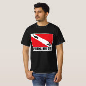 Professionele duiker zwart t-shirt (Voorkant volledig)
