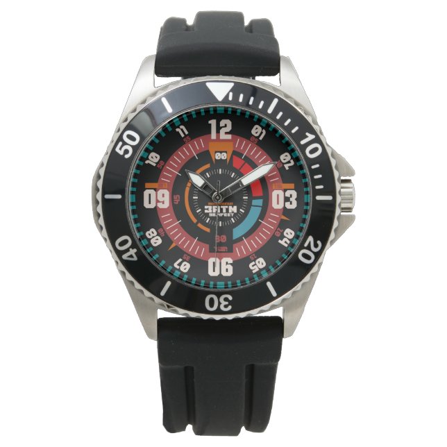 Professionele duikstijl scuba dive  horloge (Voorkant)