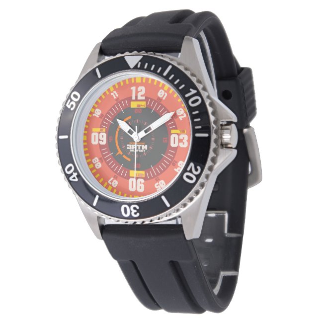 Professionele duikstijl scuba dive  sinaasappel horloge (Gekanteld)