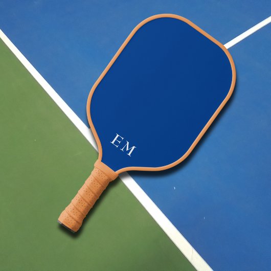 Professionele Eenvoudige Blauwe Monogrammed Initia Pickleball Paddle