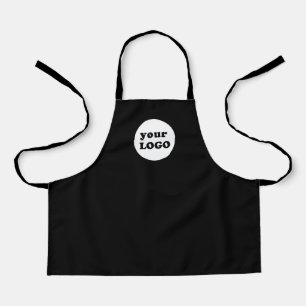 Professionele Eenvoudige Custom Business Logo Zwar Schort