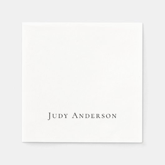 Professionele eenvoudige moderne elegante Jouw naa Servet (Voorkant)