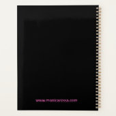 Professionele Eenvoudige Moderne Neon Roze Zwart Planner (Achterkant)