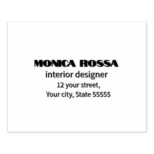 Professionele Eenvoudige Moderne Neon Roze Zwart Rubberstempel