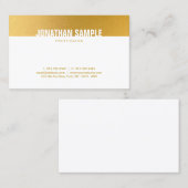 Professionele Eenvoudige Sjabloon Goud Wit Elegant Visitekaartje (Voorkant / Achterkant)