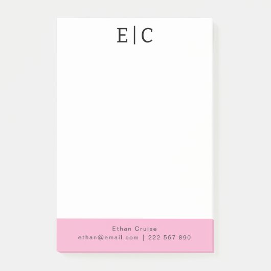 Professionele Eenvoudige Wit Post-it® Notes (Voorkant)
