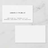 Professionele, eenvoudige witte Visitekaartjes (Voorkant / Achterkant)