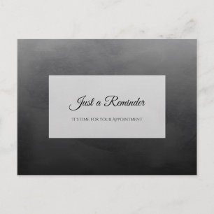 Professionele Eenvoudige Zwarte Afspraakherinnerin Briefkaart