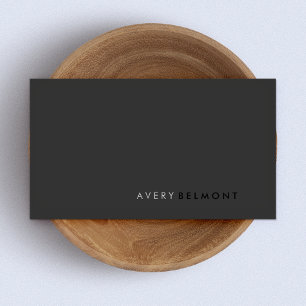 Professionele, eenvoudige zwarte minimalist visitekaartje