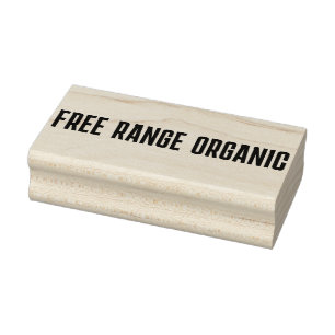 Professionele Ei Karton Stamp FREE RANGE BIOLOGISC Rubberstempel