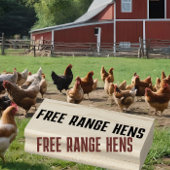 Professionele Ei Karton Stamp FREE RANGE HENS Rubberstempel