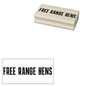 Professionele Ei Karton Stamp FREE RANGE HENS Rubberstempel (Gestempeld)