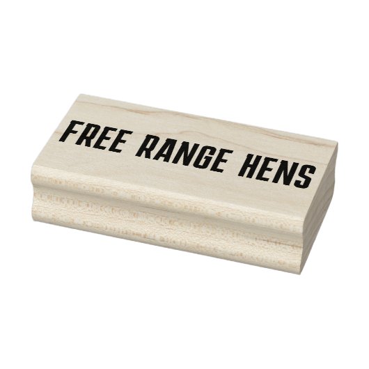 Professionele Ei Karton Stamp FREE RANGE HENS Rubberstempel (Stempel)