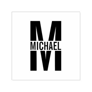 Professionele Elegant Persoonlijk Monogram Zelf-in Zelfinktende Stempel