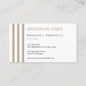 Professionele elegante architect ontwerper moderne visitekaartje (Achterkant)