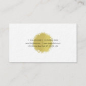 Professionele elegante Calligrafie Gold Design Pla Visitekaartje (Achterkant)