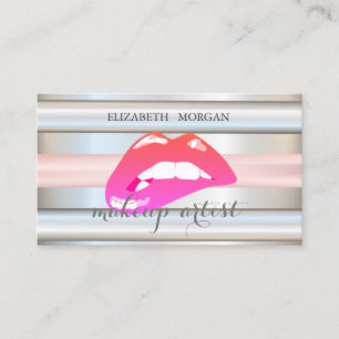 Professionele Elegante Chic Gestreepte, Lippen Visitekaartje